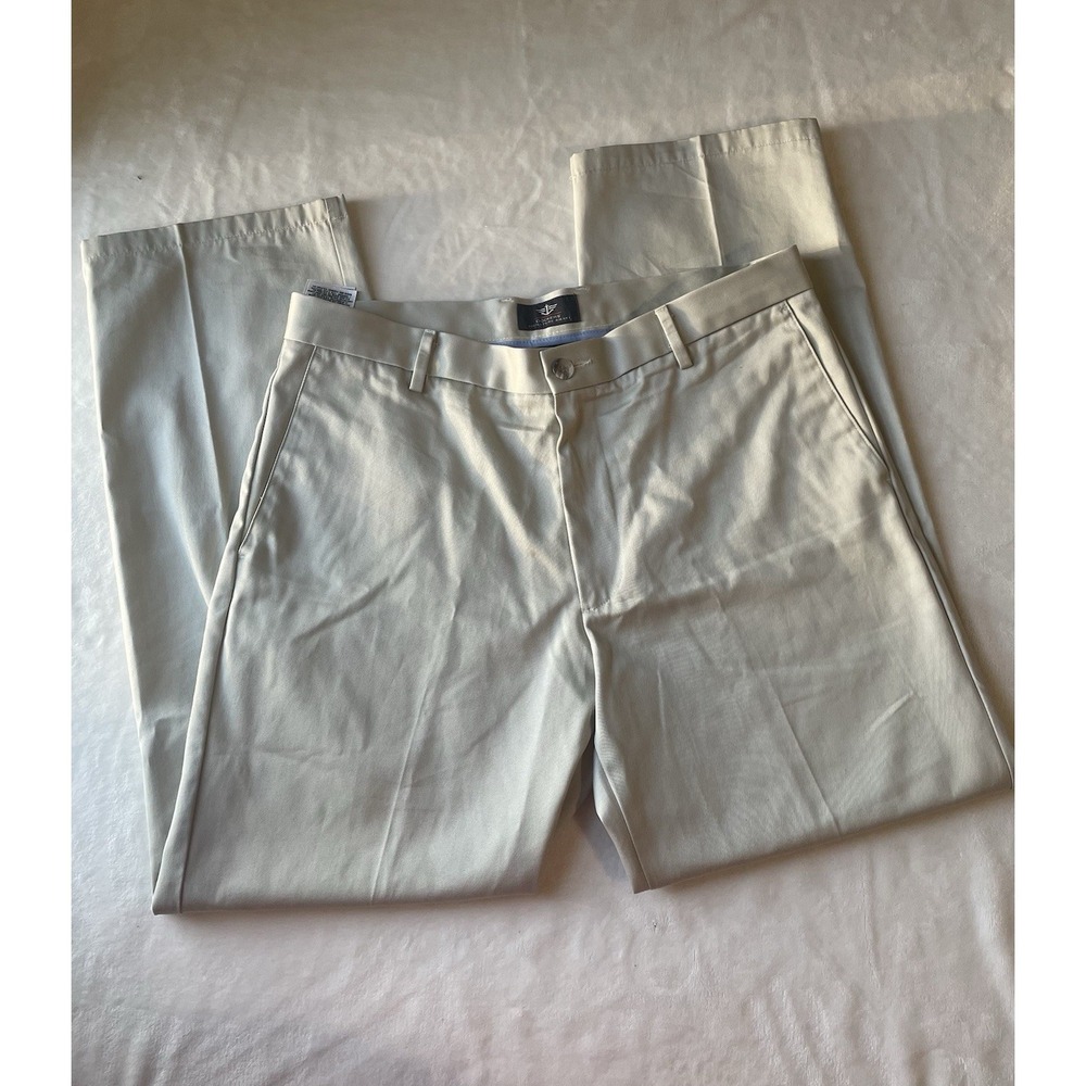 Dockers 100% Cotton Signature Khaki Straight Fit D2 Men's Pants Brown 34x30
